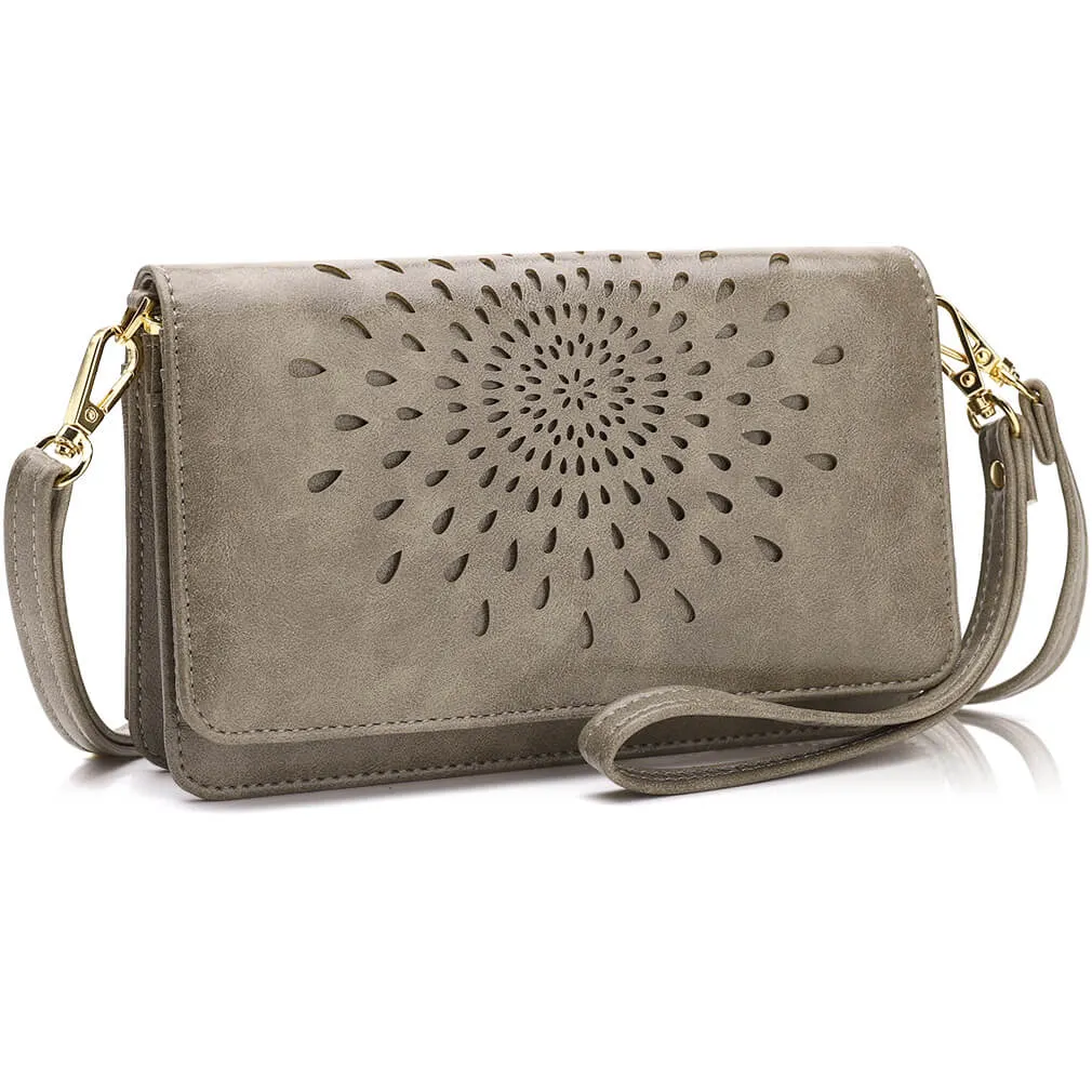 Sunflower Design Multifunctional Crossbody （GRAY）