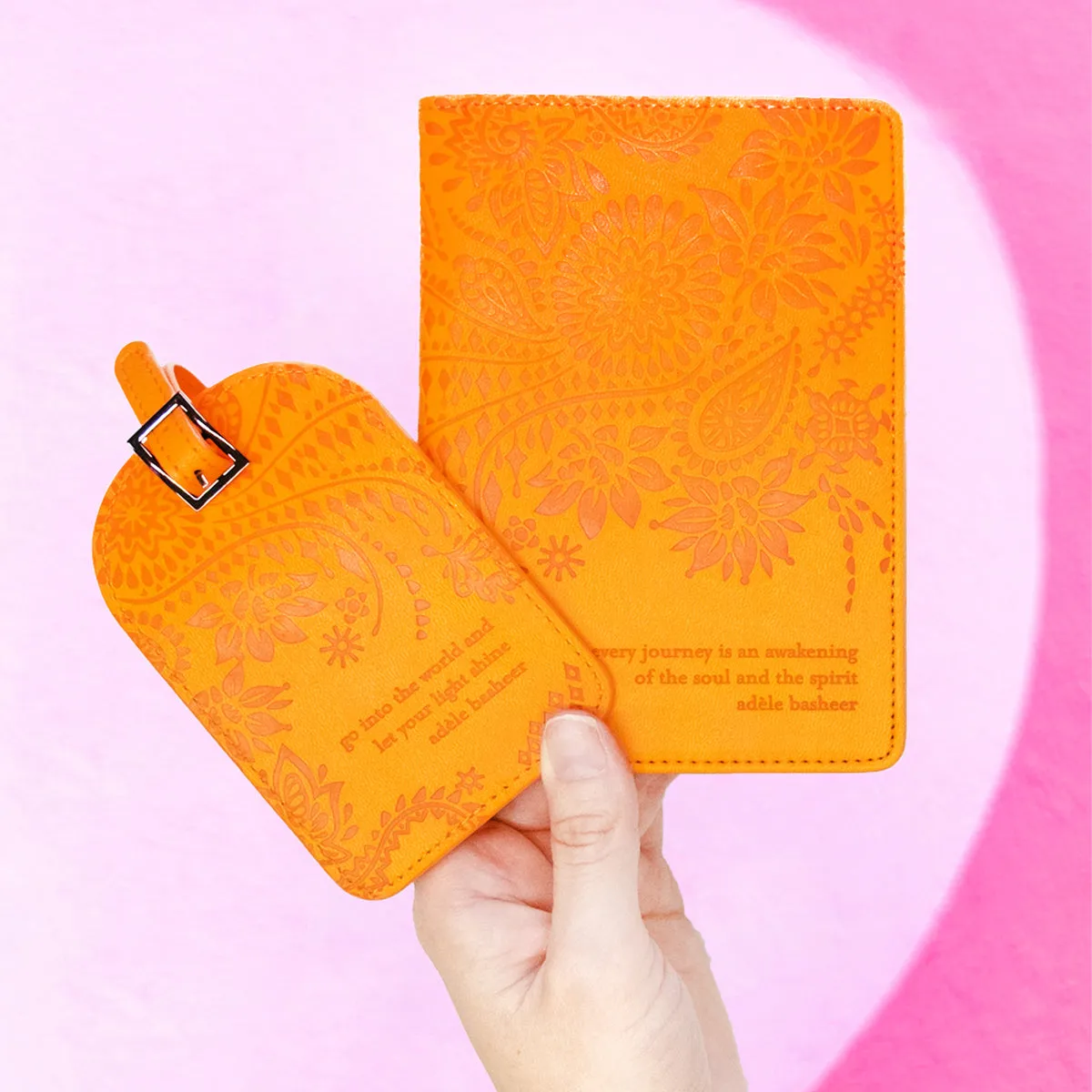 Sunrise Orange Passport Wallet