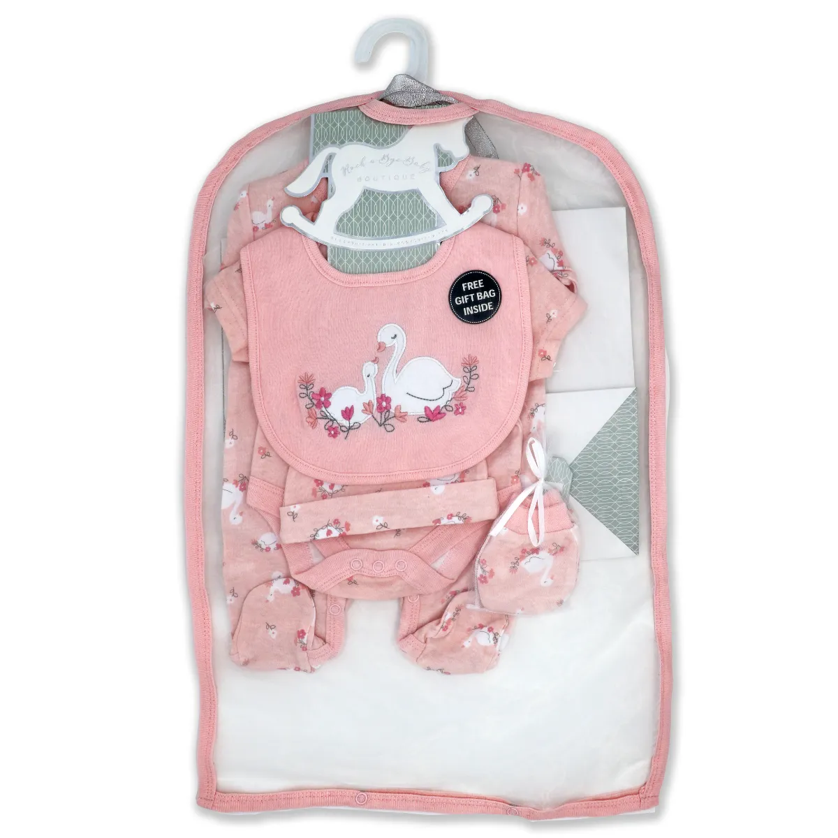 Swan Baby Gift Mesh Bag Set