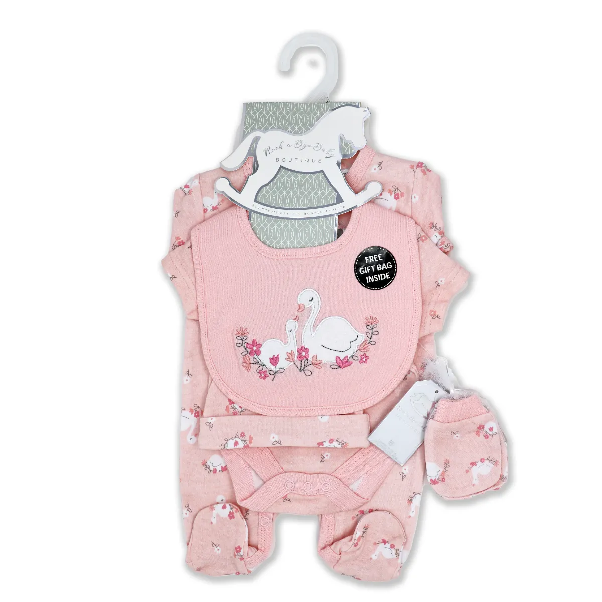 Swan Baby Gift Mesh Bag Set