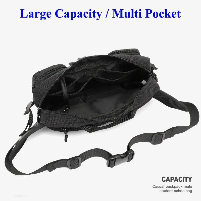 Tactical Sling Fanny Bag for Men Fashion Outdoor Sports Chest Bags Waterproof