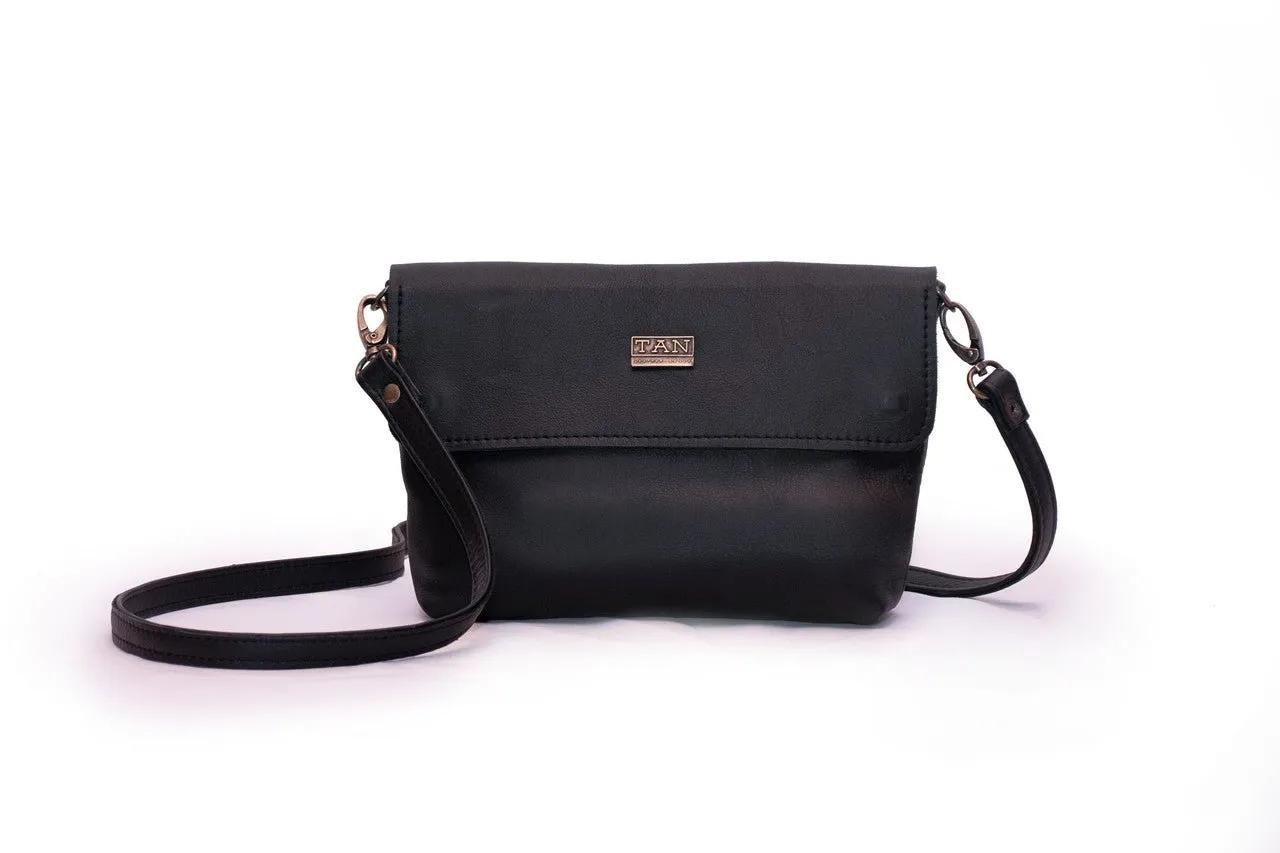 Tan Leather Goods - Mila Sling Bag | Black