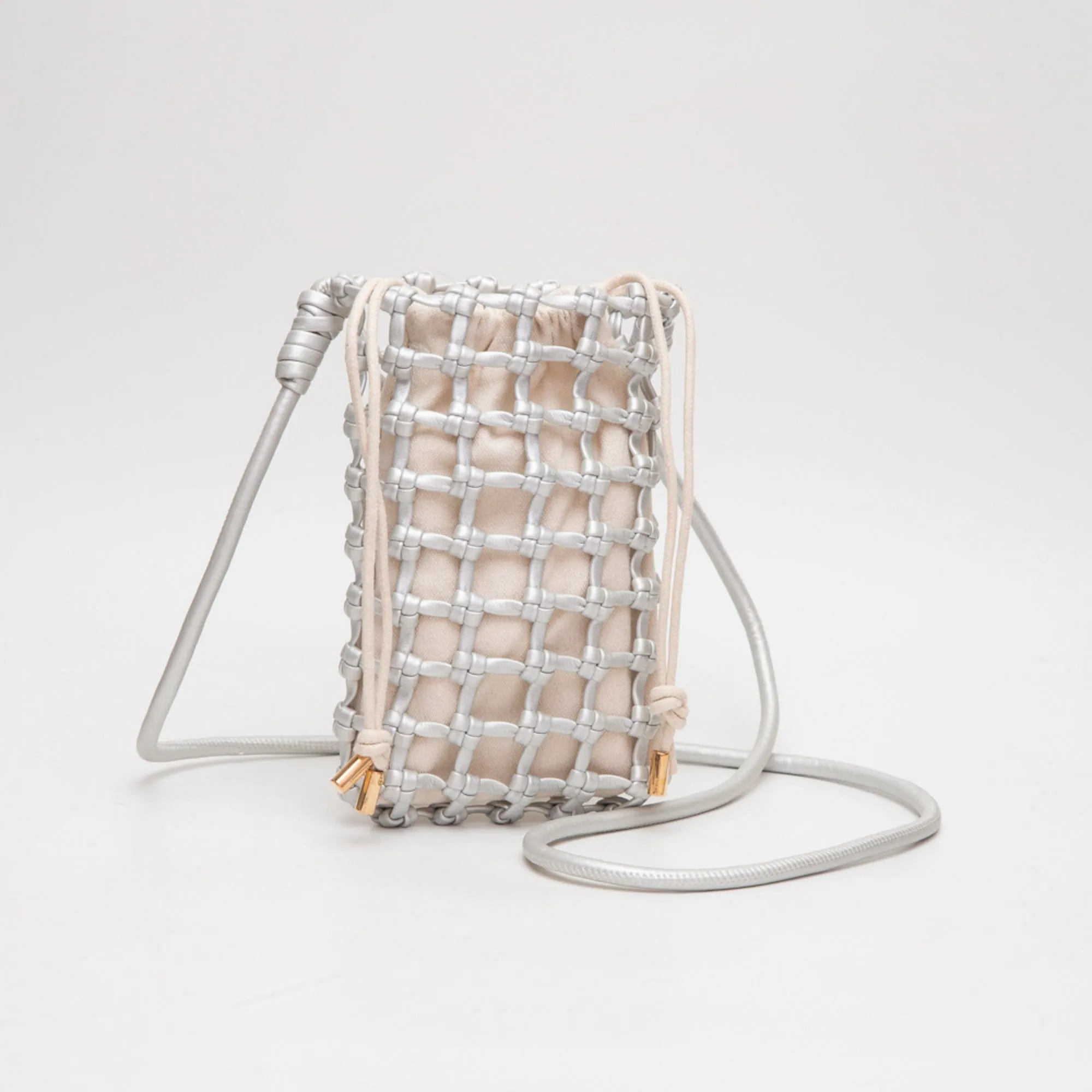 TG10626 Cara Mini Woven Drawstring Crossbody Bag