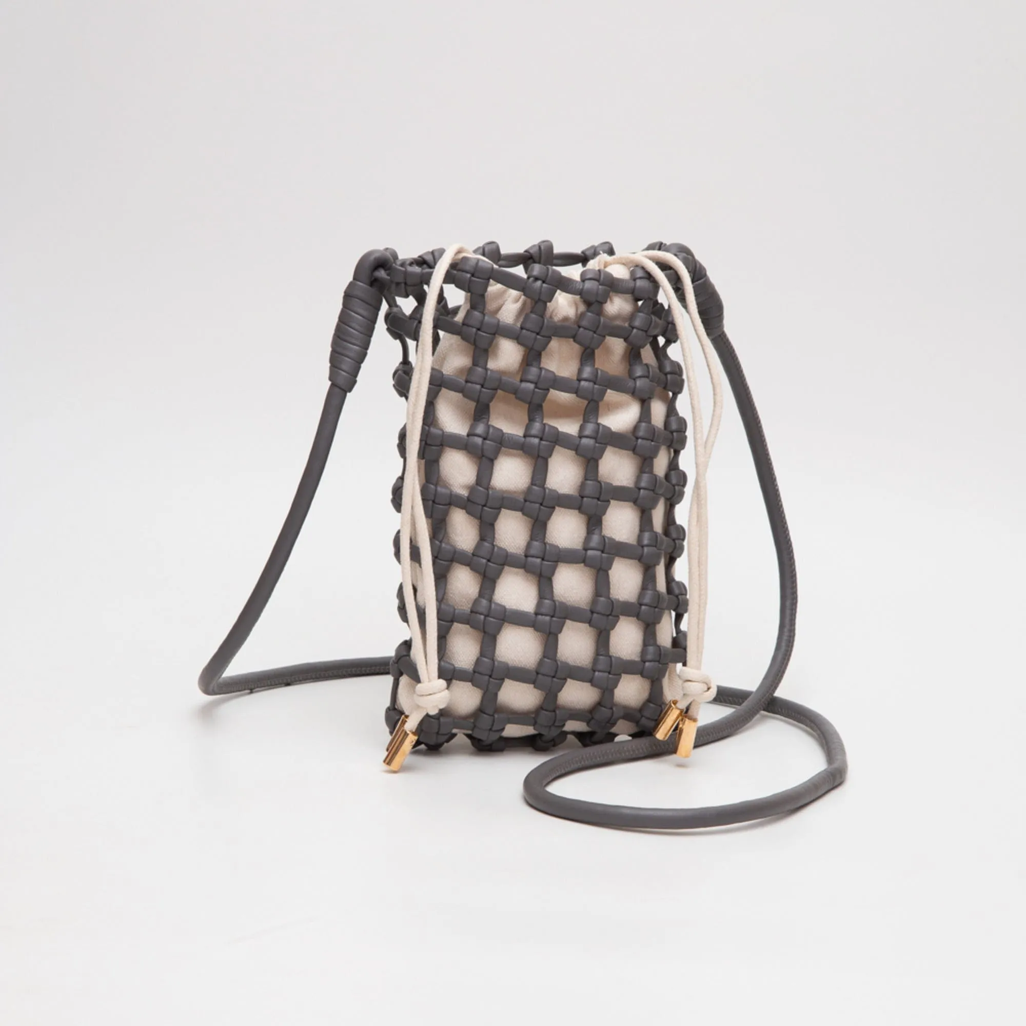 TG10626 Cara Mini Woven Drawstring Crossbody Bag