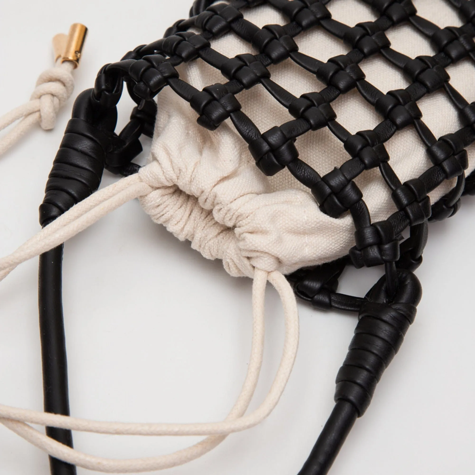 TG10626 Cara Mini Woven Drawstring Crossbody Bag