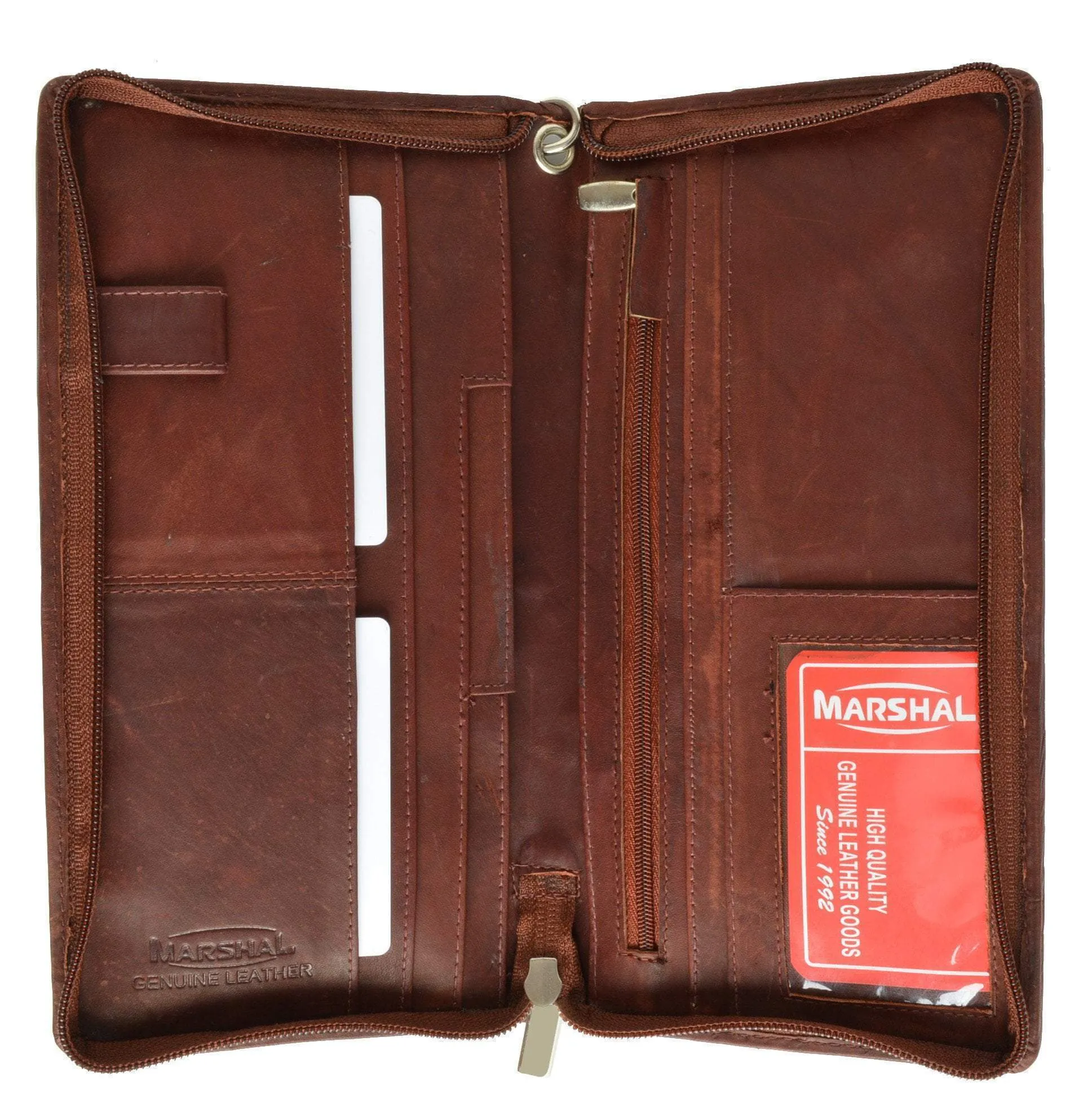 Top Grain Genuine Leather Travel Organizer Wallet Passport Holder 563 CF (C)