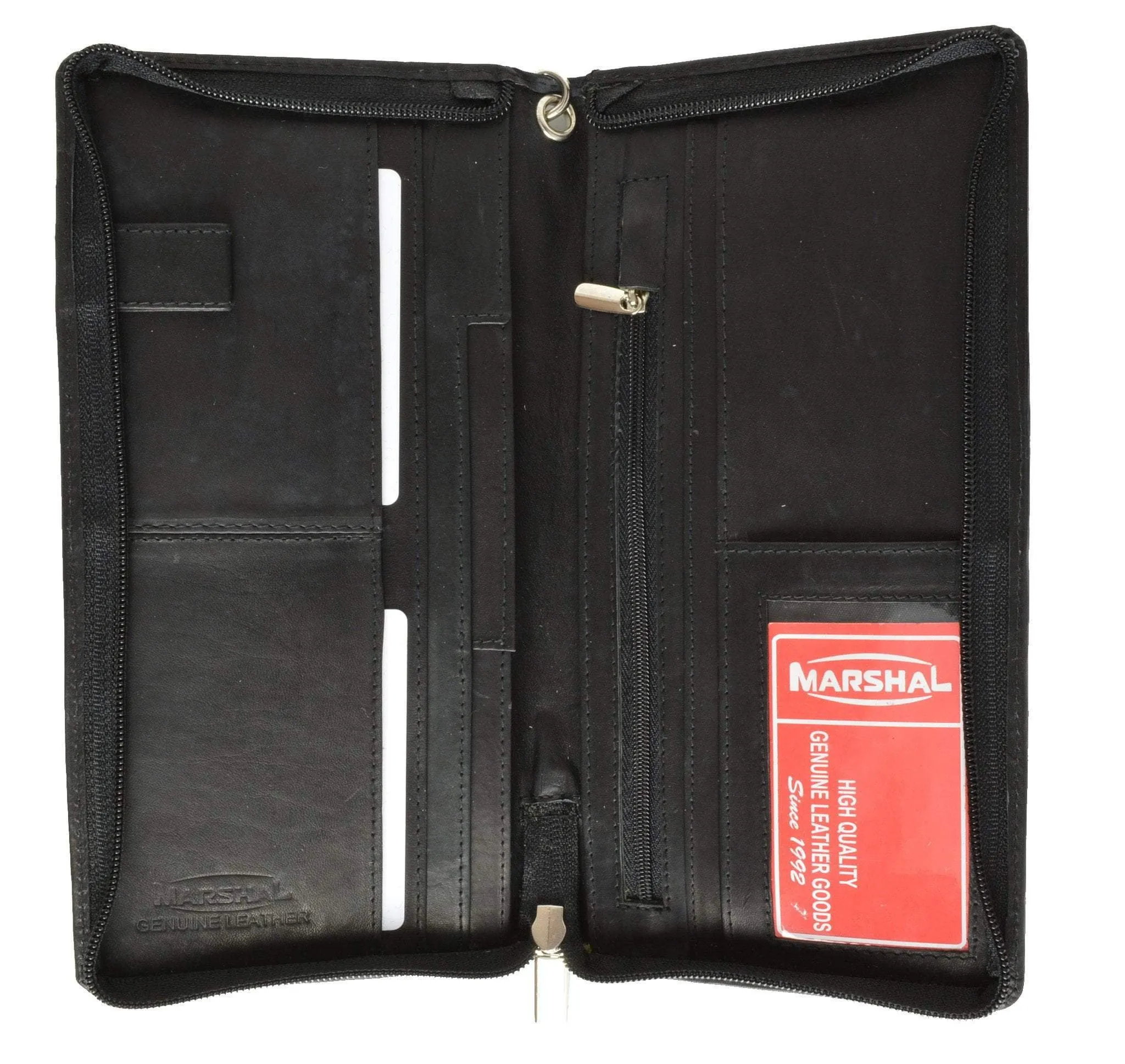 Top Grain Genuine Leather Travel Organizer Wallet Passport Holder 563 CF (C)