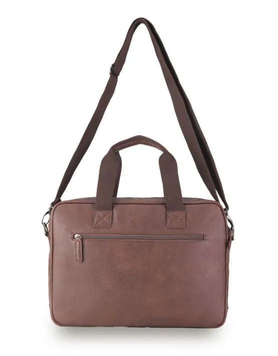 Tosca - VG014 Vegan Leather Business bag - Chocolate