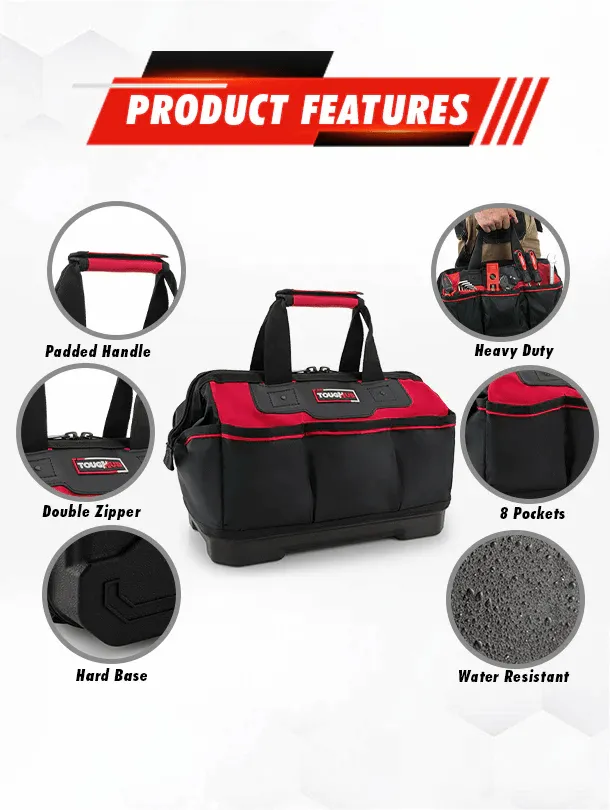 ToughHub 14 Inch Hard Base Tool Bag