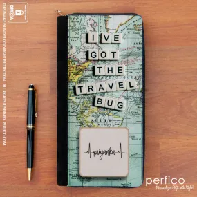 Travel Bug © Personalized Passport Holder with Zipper