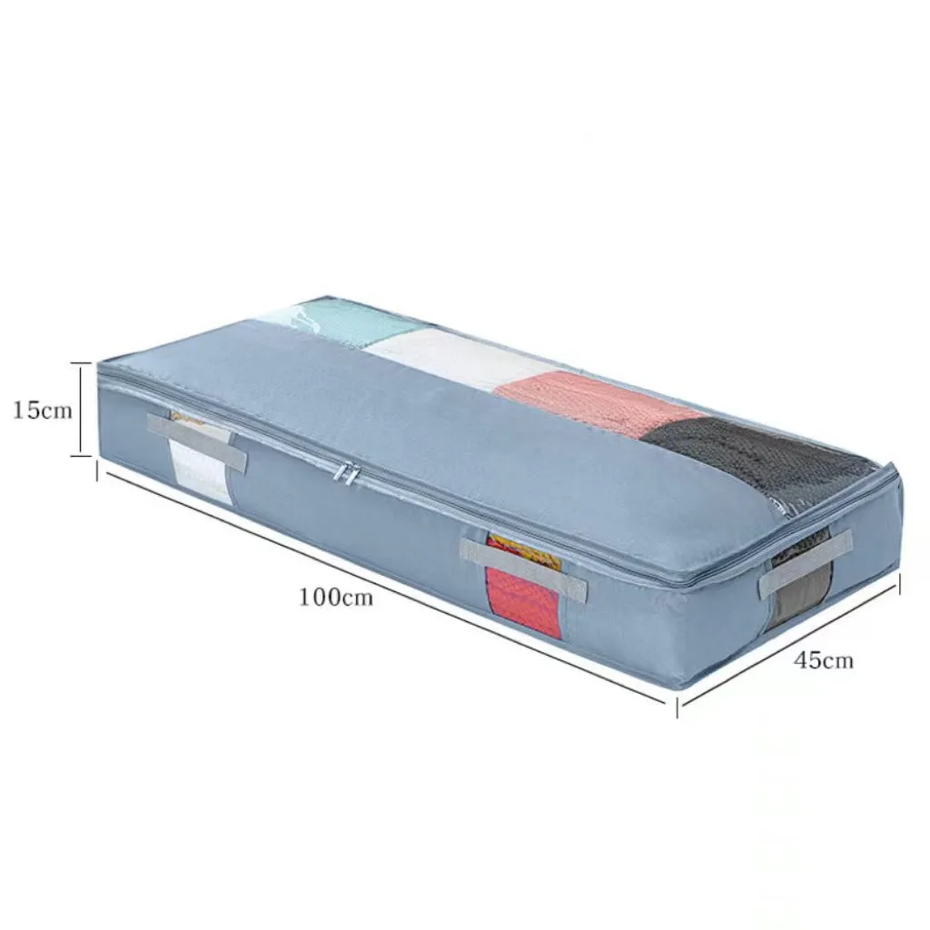 Underbed Zippered Storage Bag with Handles (100*45*15 cm)