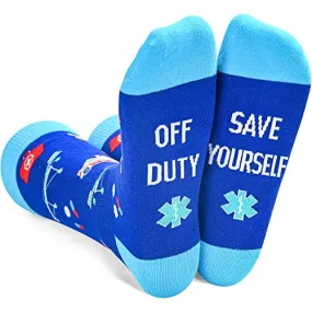 Unisex EMT Socks Pharmacy Socks Paramedic Socks, Funny Paramedic Gifts for Men Women, EMT Driver Gifts, Ambulance Drivers Gifts, Emergency Room ER Nurse Gifts