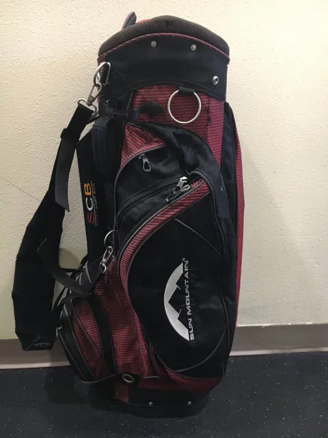 Used Sun Mountain Speed Cart Bag Red/Black Golf Cart Bag