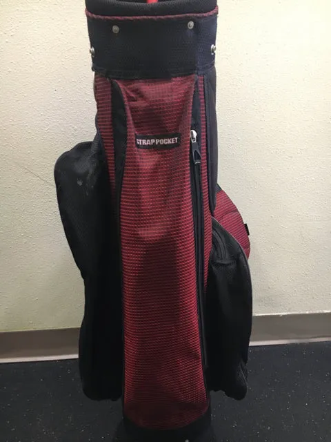 Used Sun Mountain Speed Cart Bag Red/Black Golf Cart Bag