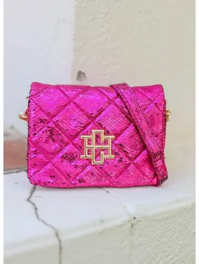 Veronica Quilted Crossbody Fuchsia Fleck