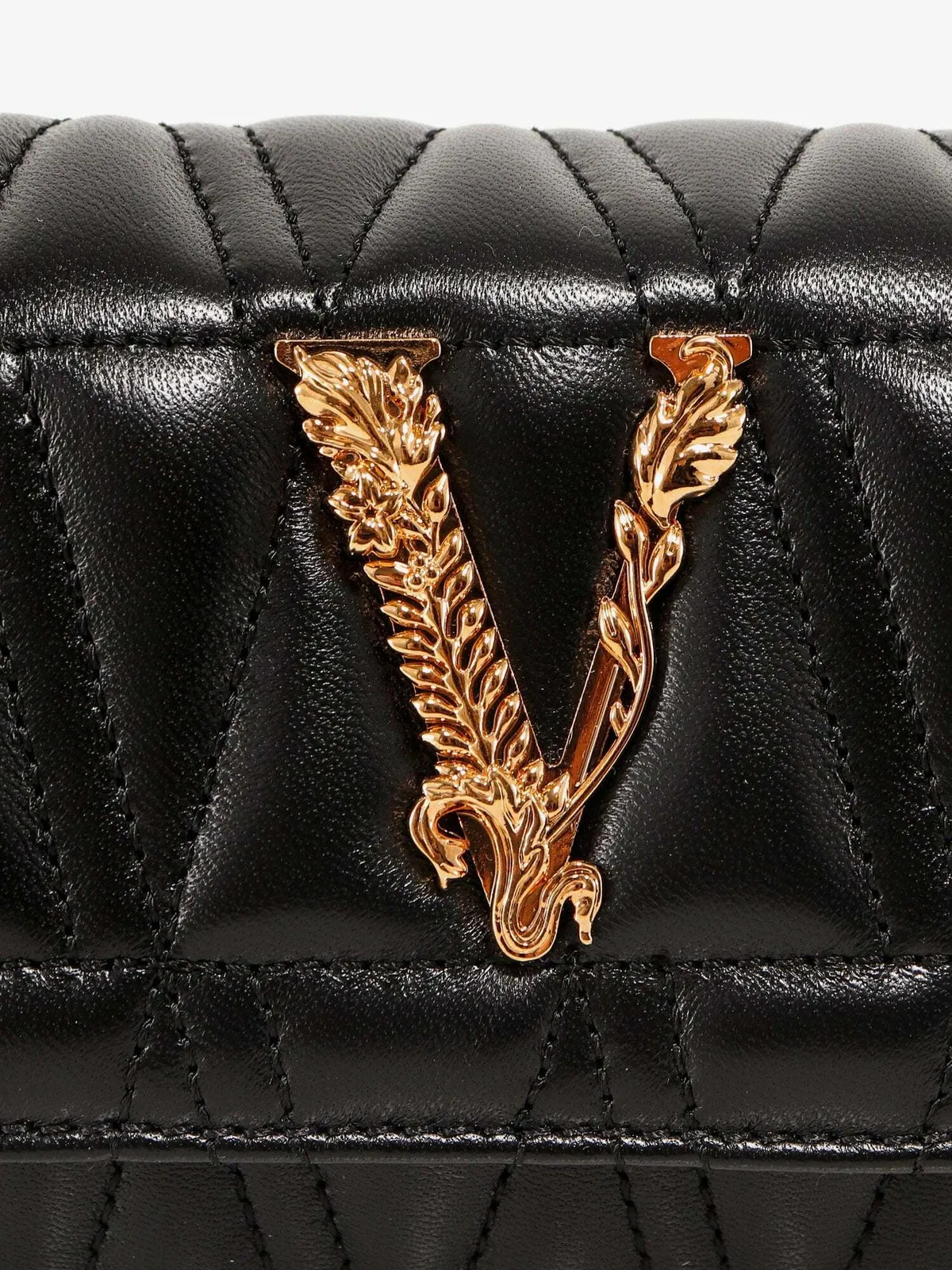 Versace Black Mini Nappa Leather Crossbody Bag