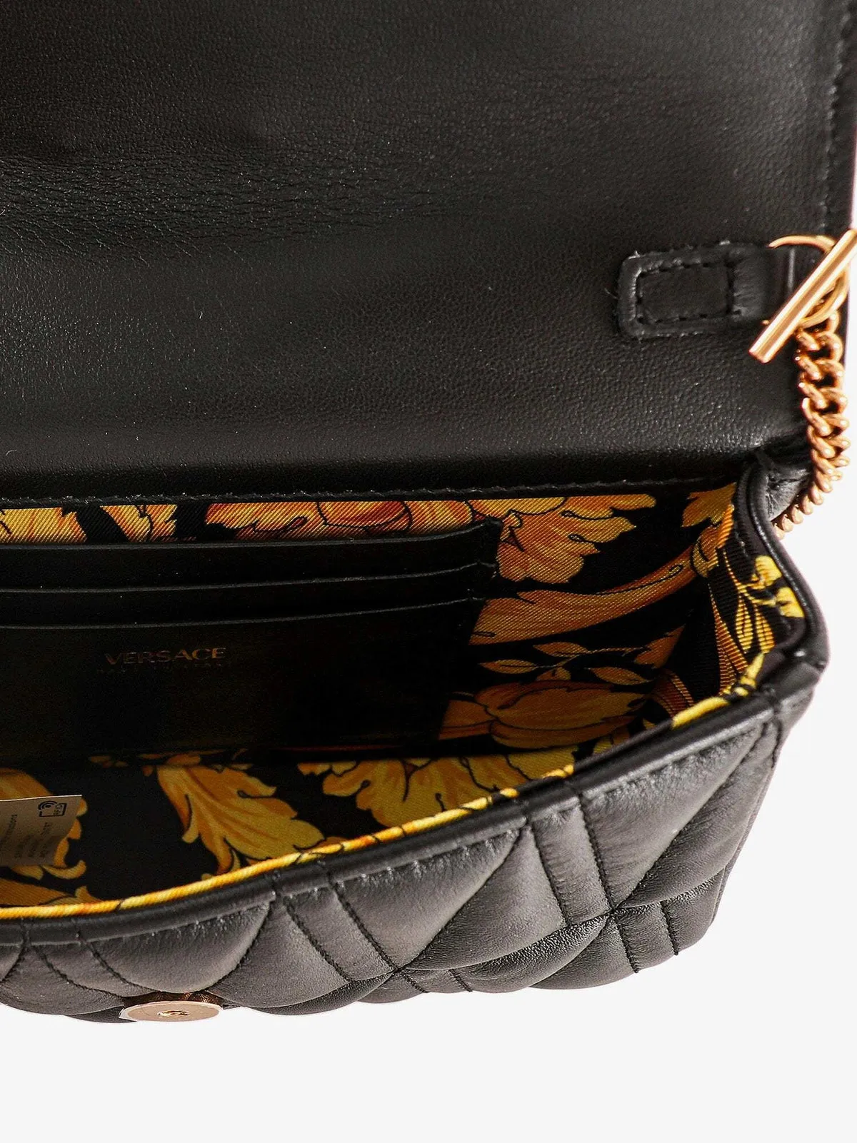 Versace Black Mini Nappa Leather Crossbody Bag