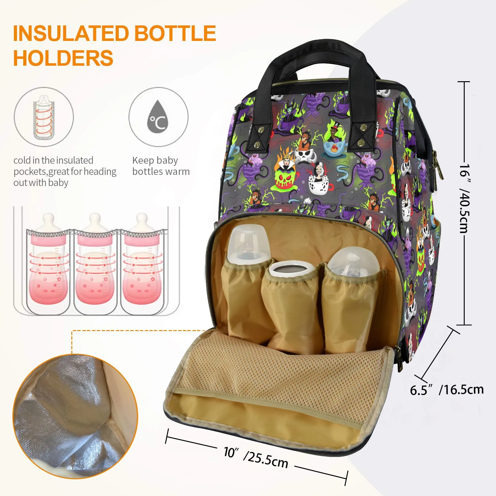 Villain Tea Cups Multi-Function Diaper Bag