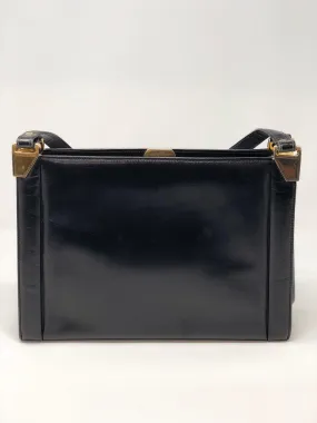 Vintage Black Leather Handbag