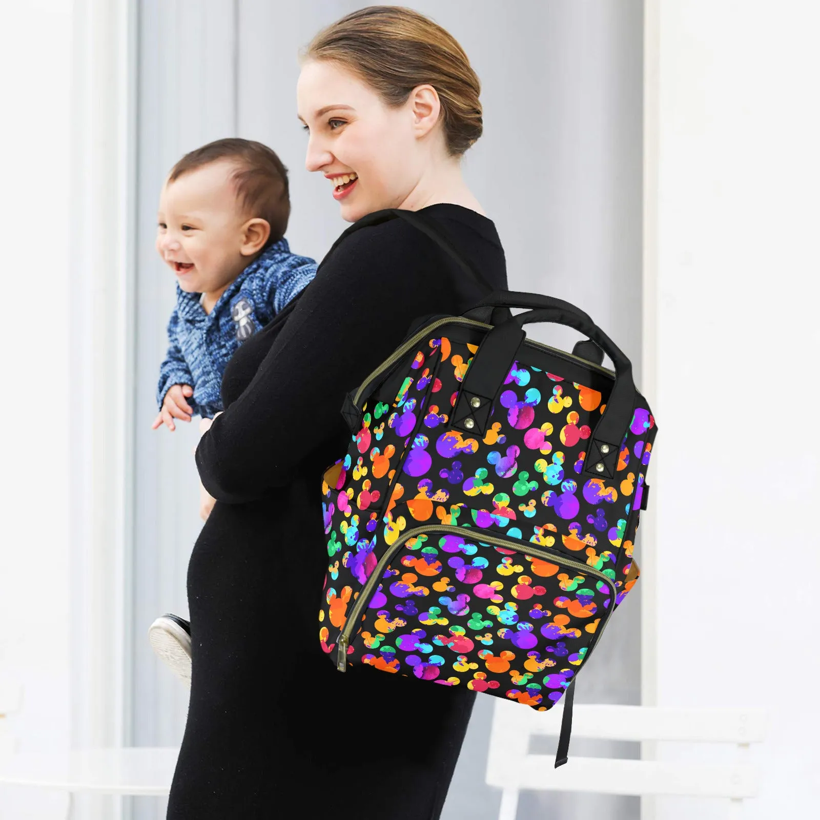 Watercolor Multi-Function Diaper Bag