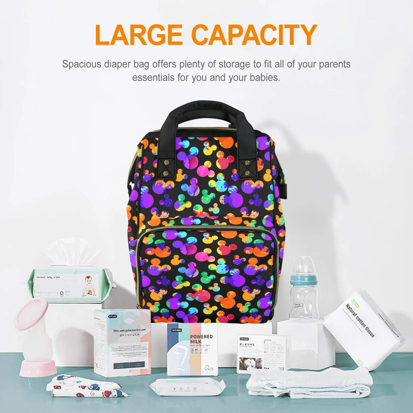 Watercolor Multi-Function Diaper Bag