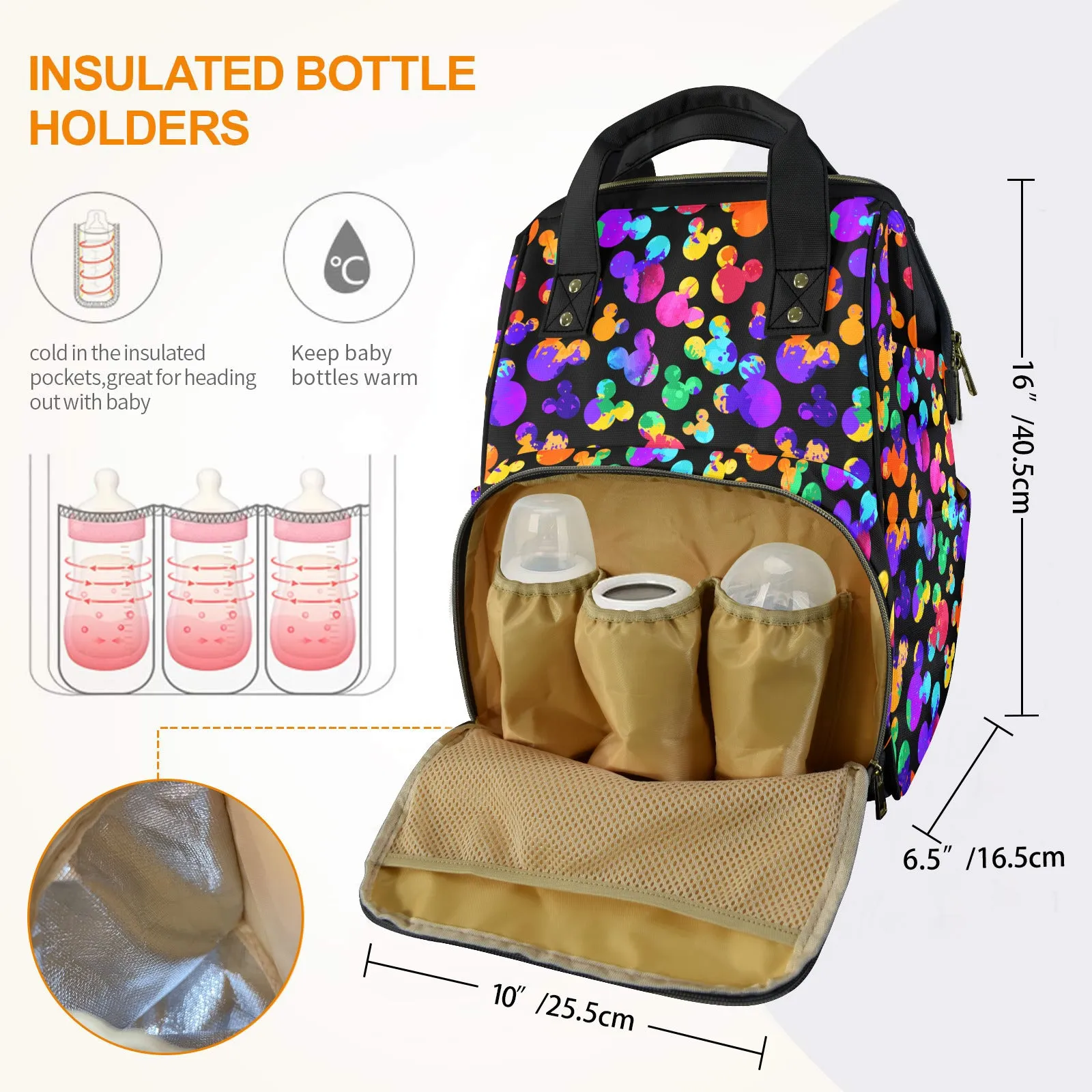 Watercolor Multi-Function Diaper Bag