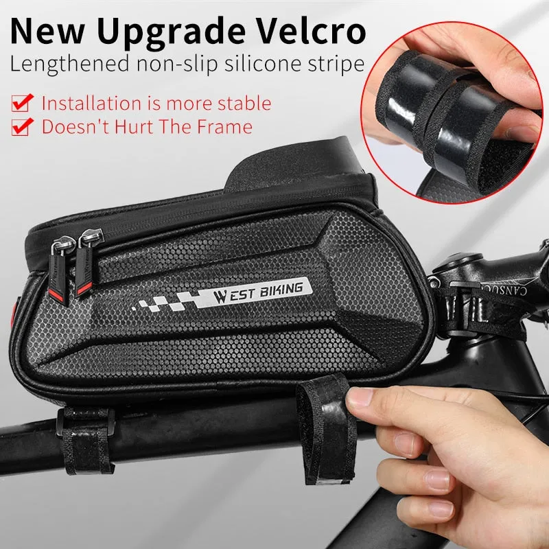 Waterproof Bicycle Bag Front Frame Touch Screen Phone Bag MTB Road Bike Saddle Bag Reflective Cycling Accessories