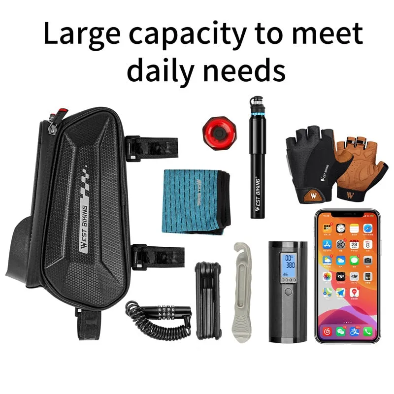 Waterproof Bicycle Bag Front Frame Touch Screen Phone Bag MTB Road Bike Saddle Bag Reflective Cycling Accessories