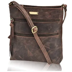 Women Leather Crossbody Small Long Crossbody Over The Shoulder