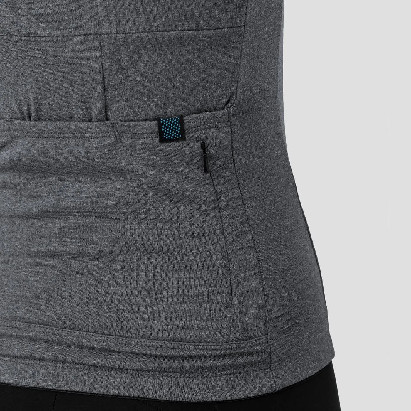 Women's Merino Grid Thermal Jersey - Charcoal