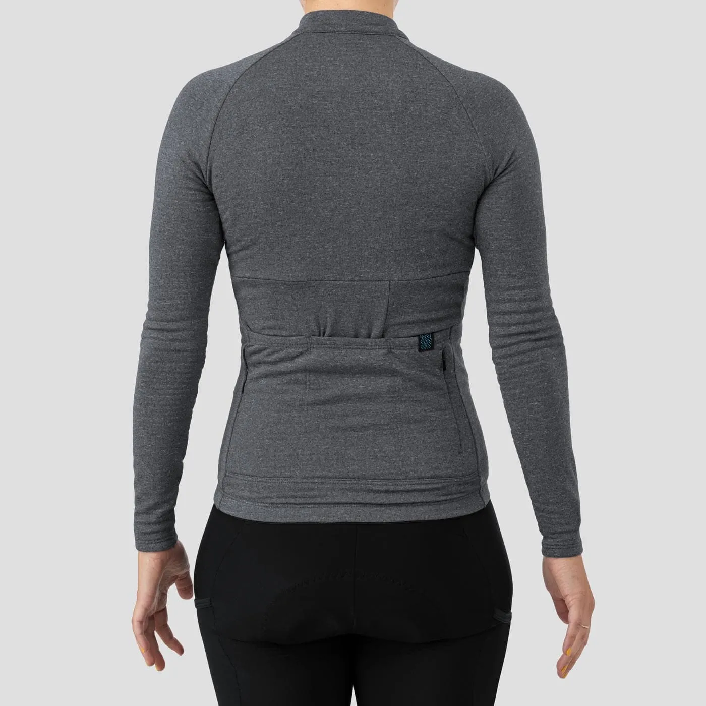 Women's Merino Grid Thermal Jersey - Charcoal