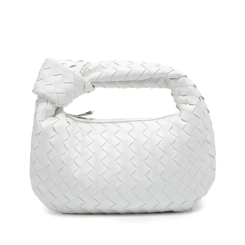 Women's PU Leather Woven Clutch Bag