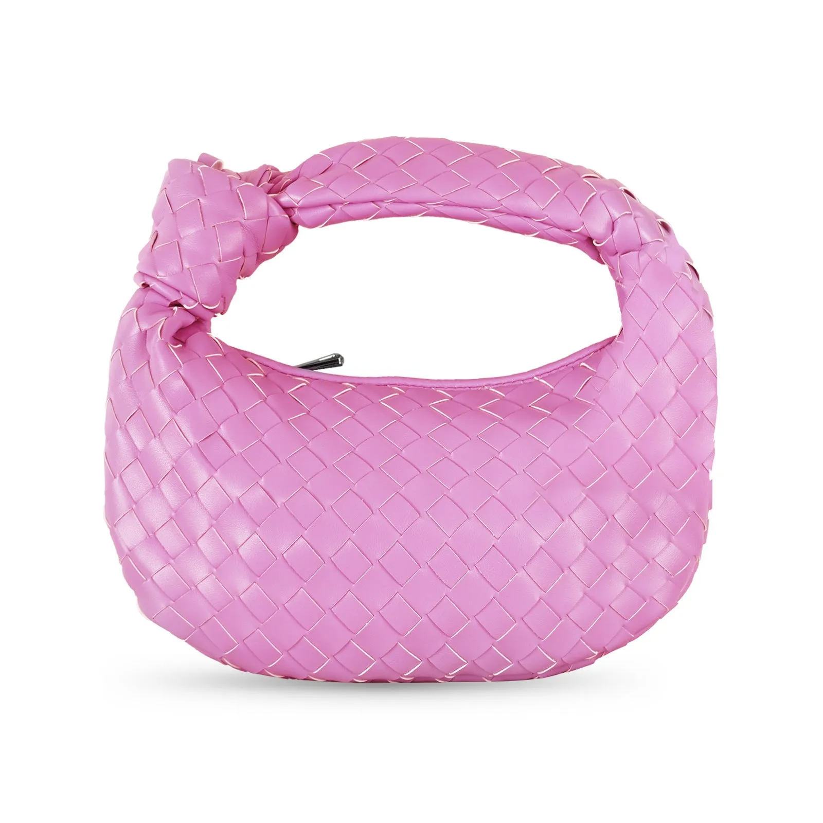 Women's PU Leather Woven Clutch Bag