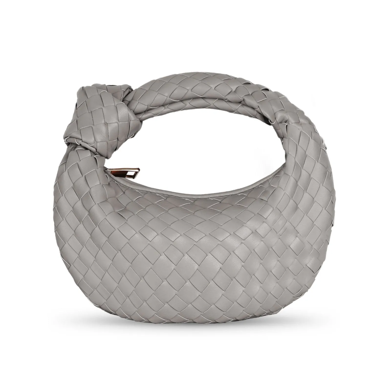 Women's PU Leather Woven Clutch Bag