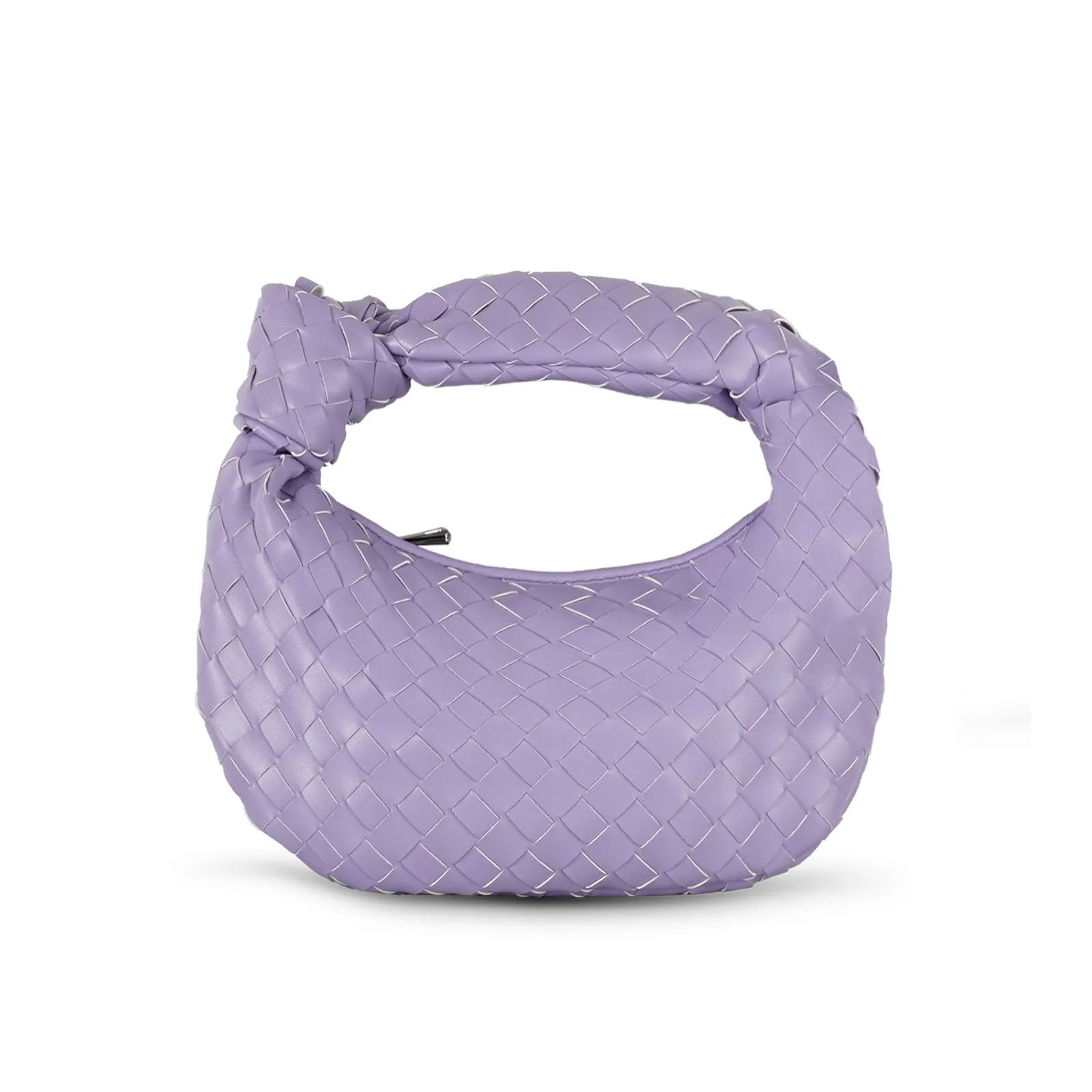 Women's PU Leather Woven Clutch Bag