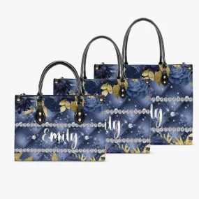 Women's Tote Bag - Navy Floral - Personalised