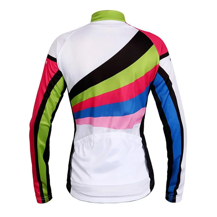 WOSAWE Multi-color Long Sleeve Cycling Jersey