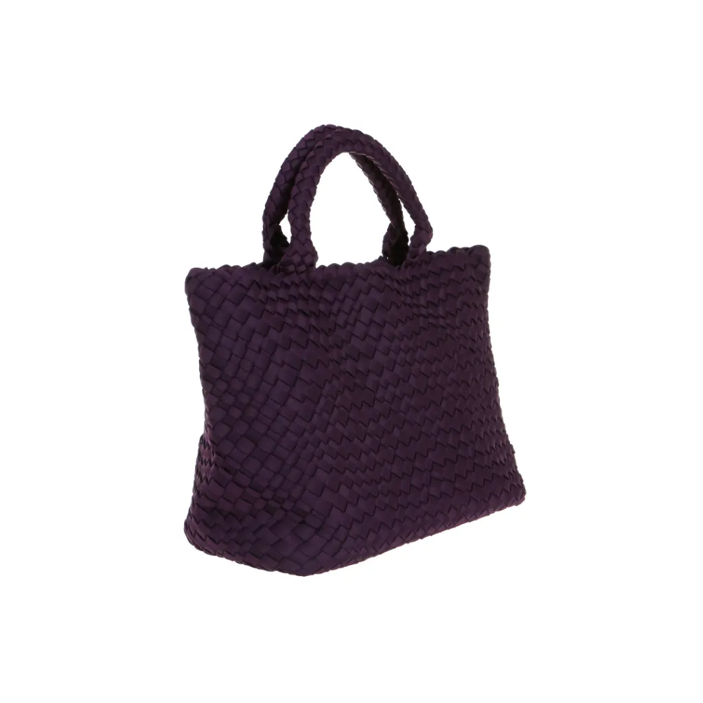 Woven Neoprene Large Tote - Wine