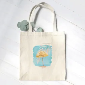 Yellow Umbrella - Canvas Tote Bag